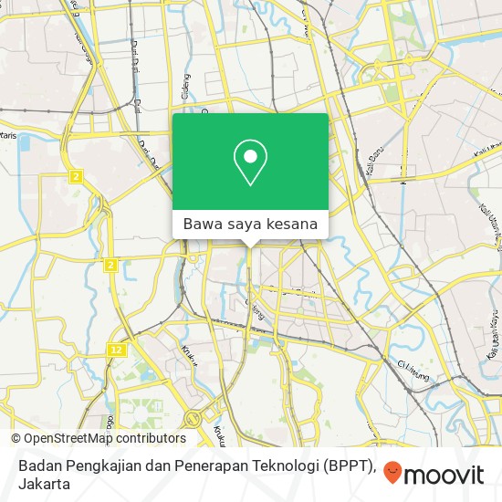 Peta Badan Pengkajian dan Penerapan Teknologi (BPPT)