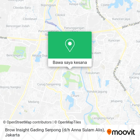 Peta Brow Insight Gading Serpong (d / h Anna Sulam Alis)