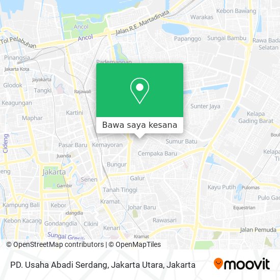 Peta PD. Usaha Abadi Serdang, Jakarta Utara