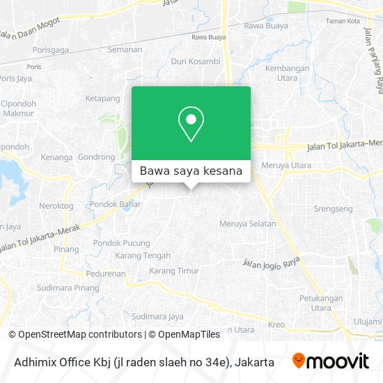 Peta Adhimix Office Kbj (jl raden slaeh no 34e)