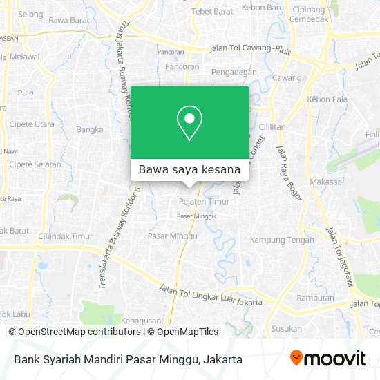 Peta Bank Syariah Mandiri Pasar Minggu