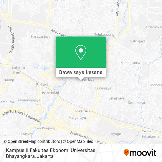 Peta Kampus II Fakultas Ekonomi Universitas Bhayangkara