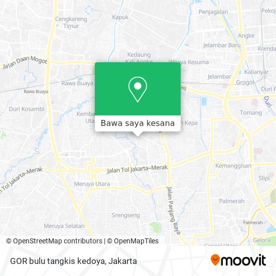 Peta GOR bulu tangkis kedoya