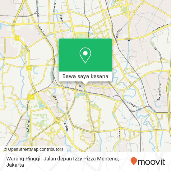 Peta Warung Pinggir Jalan depan Izzy Pizza Menteng