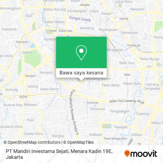 Peta PT Mandiri Investama Sejati, Menara Kadin 19E