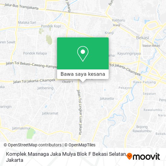Peta Komplek Masnaga Jaka Mulya Blok F Bekasi Selatan