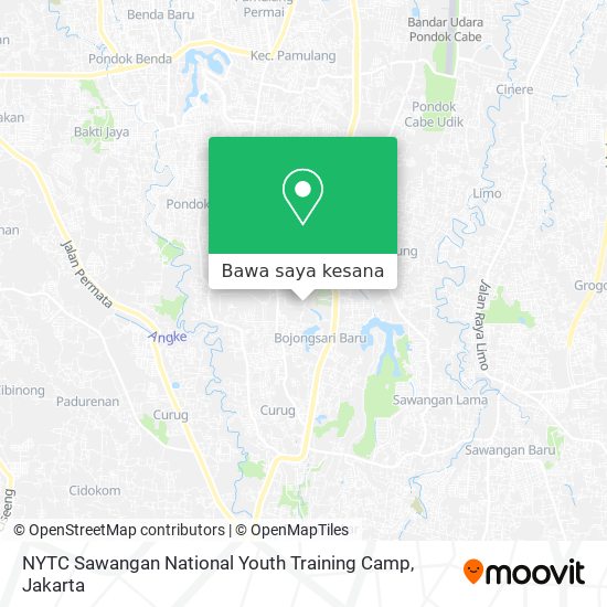 Peta NYTC Sawangan National Youth Training Camp