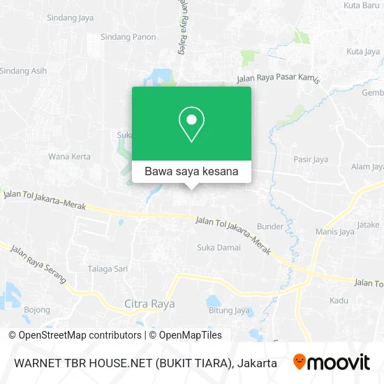 Peta WARNET TBR HOUSE.NET (BUKIT TIARA)