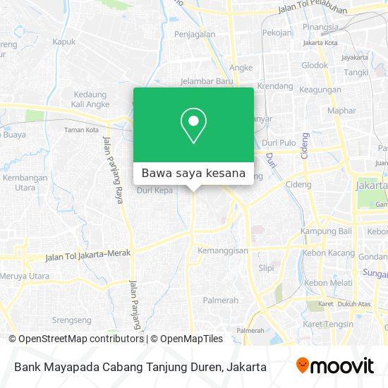 Peta Bank Mayapada Cabang Tanjung Duren