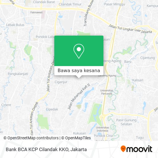 Peta Bank BCA KCP Cilandak KKO