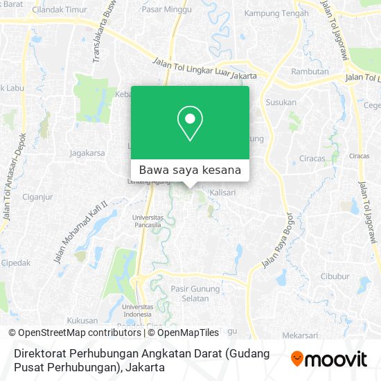 Peta Direktorat Perhubungan Angkatan Darat (Gudang Pusat Perhubungan)