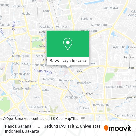 Peta Pasca Sarjana FHUI. Gedung IASTH lt 2. Univeristas Indonesia