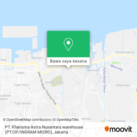 Peta PT. Kharisma Astra Nusantara warehouse (PT.CIF / INGRAM MICRO)