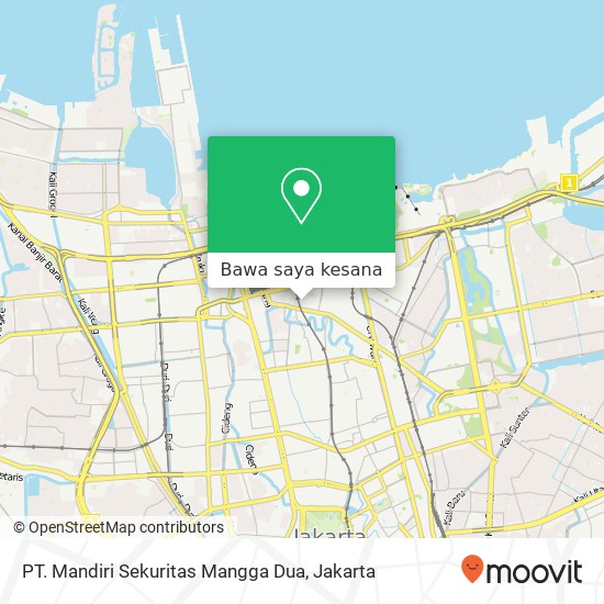 Peta PT. Mandiri Sekuritas Mangga Dua