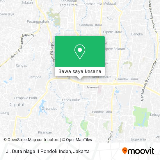Peta Jl. Duta niaga II Pondok Indah