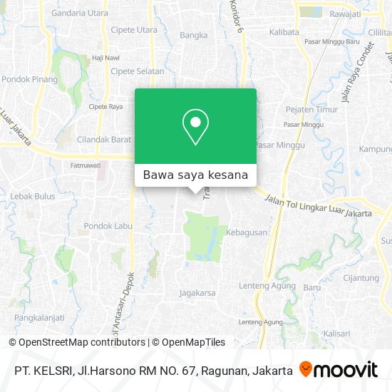 Peta PT. KELSRI, Jl.Harsono RM NO. 67, Ragunan