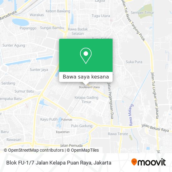 Peta Blok FU-1 / 7 Jalan Kelapa Puan Raya