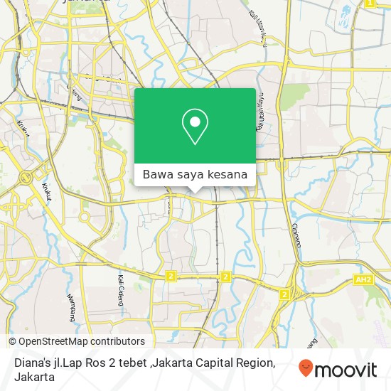 Peta Diana's jl.Lap Ros 2 tebet ,Jakarta Capital Region