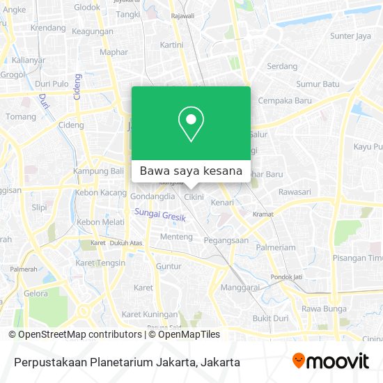 Peta Perpustakaan Planetarium Jakarta