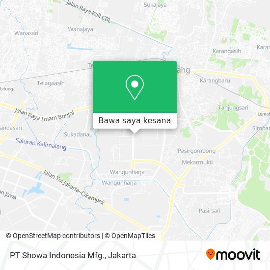 Peta PT Showa Indonesia Mfg.
