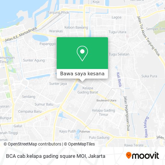 Peta BCA cab.kelapa gading square MOI
