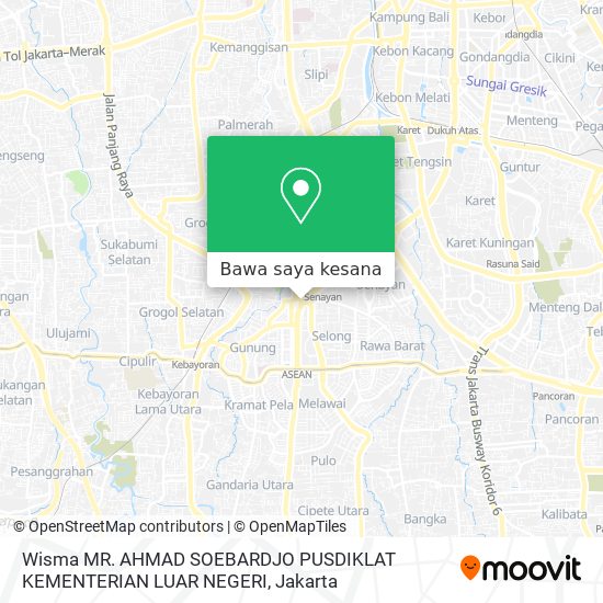 Peta Wisma MR. AHMAD SOEBARDJO PUSDIKLAT KEMENTERIAN LUAR NEGERI