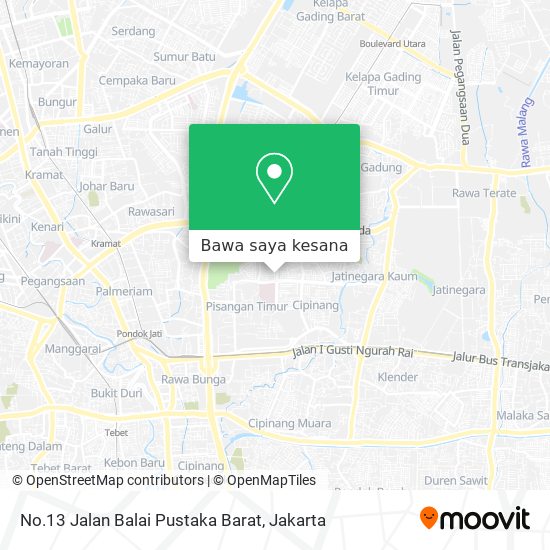 Peta No.13 Jalan Balai Pustaka Barat