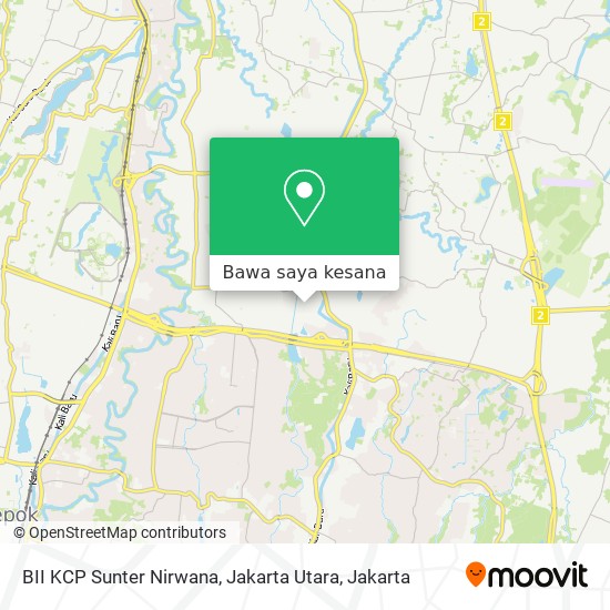 Peta BII KCP Sunter Nirwana, Jakarta Utara