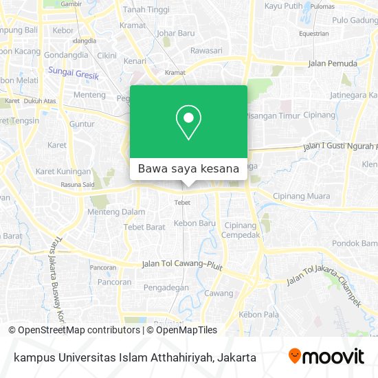 Peta kampus Universitas Islam Atthahiriyah