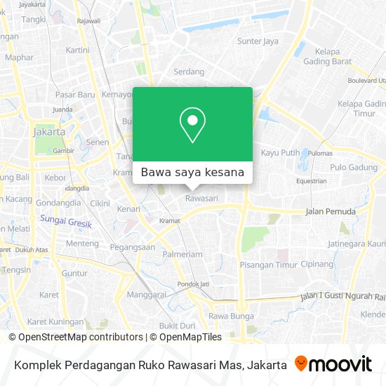 Peta Komplek Perdagangan Ruko Rawasari Mas