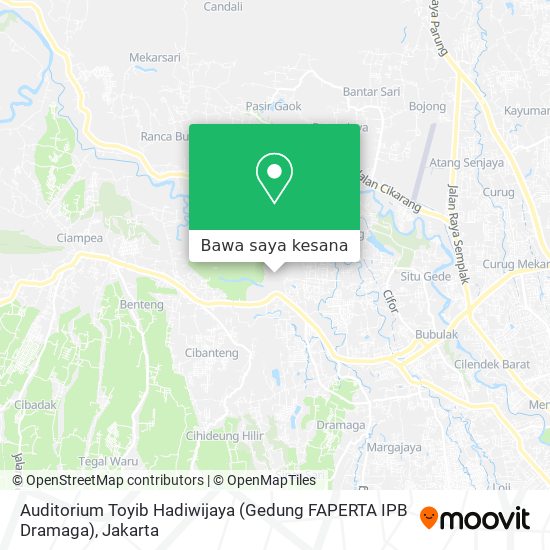 Peta Auditorium Toyib Hadiwijaya (Gedung FAPERTA IPB Dramaga)