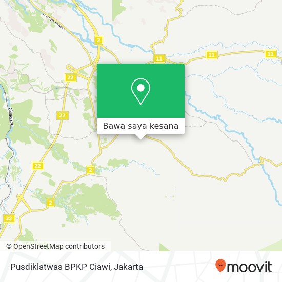 Peta Pusdiklatwas BPKP Ciawi