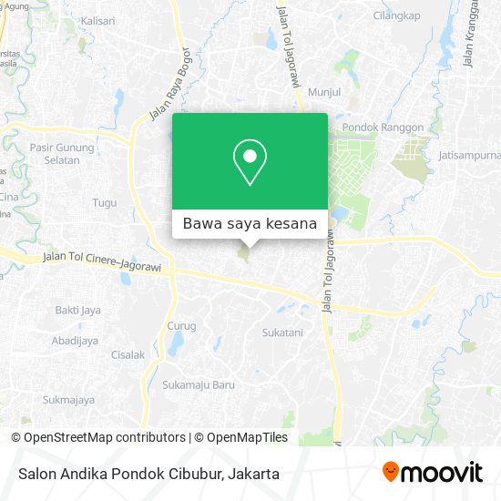Peta Salon Andika Pondok Cibubur