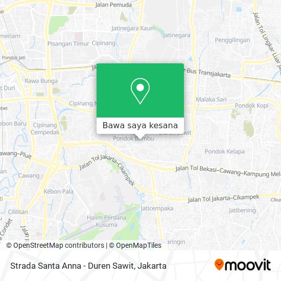 Peta Strada Santa Anna - Duren Sawit