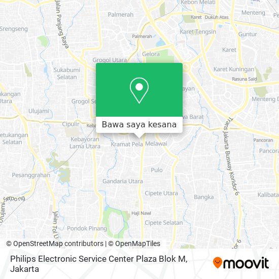 Peta Philips Electronic Service Center Plaza Blok M