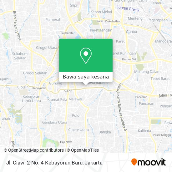 Peta Jl. Ciawi 2 No. 4 Kebayoran Baru