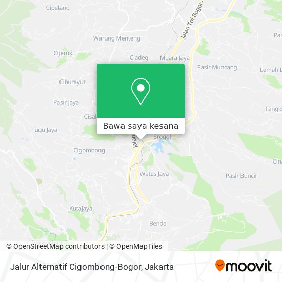 Peta Jalur Alternatif Cigombong-Bogor