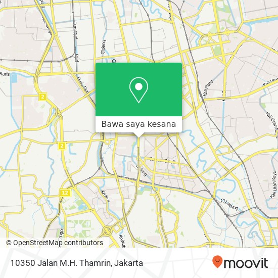 Peta 10350 Jalan M.H. Thamrin