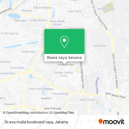 Peta Dr.eva mulia boulevard raya