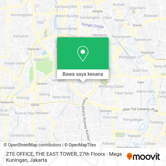 Peta ZTE OFFICE, THE EAST TOWER, 27th Floors - Mega Kuningan