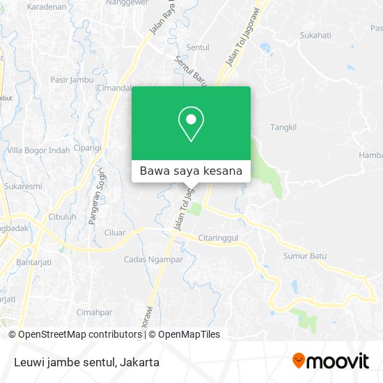 Peta Leuwi jambe  sentul