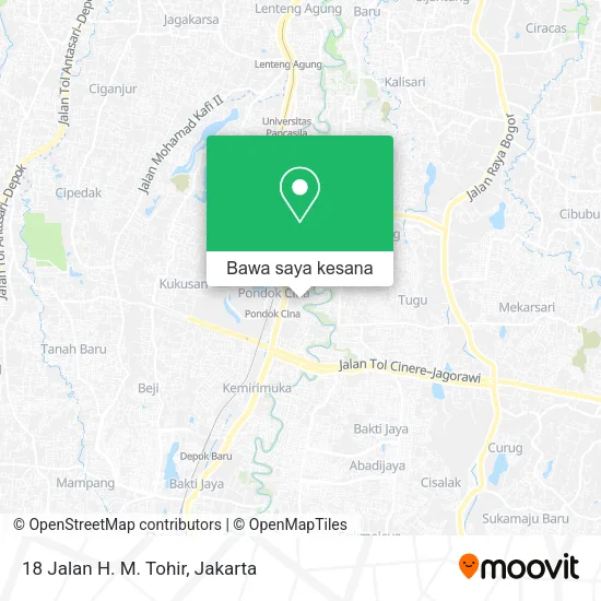 Peta 18 Jalan H. M. Tohir