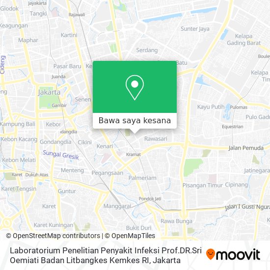 Peta Laboratorium Penelitian Penyakit Infeksi Prof.DR.Sri Oemiati Badan Litbangkes Kemkes RI