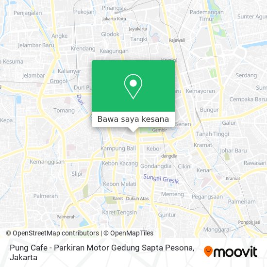 Peta Pung Cafe - Parkiran Motor Gedung Sapta Pesona