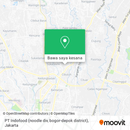 Peta PT Indofood (noodle div, bogor-depok district)