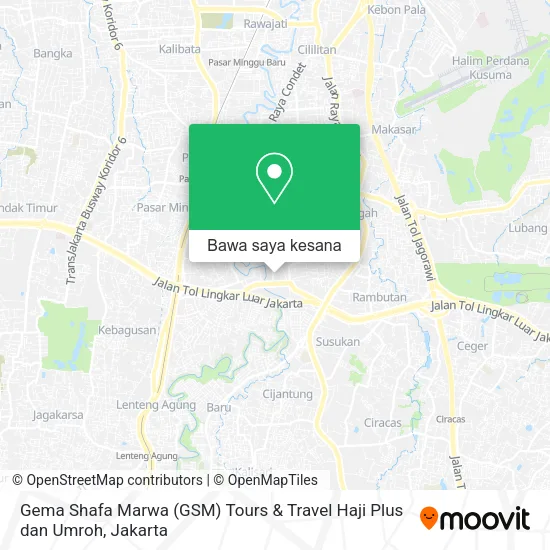 Peta Gema Shafa Marwa (GSM) Tours & Travel Haji Plus dan Umroh