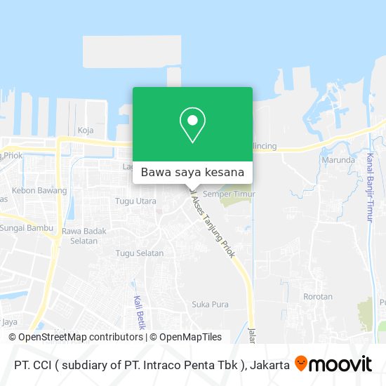 Peta PT. CCI ( subdiary of PT. Intraco Penta Tbk )