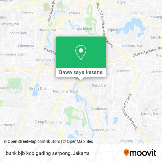 Peta bank bjb kcp gading serpong