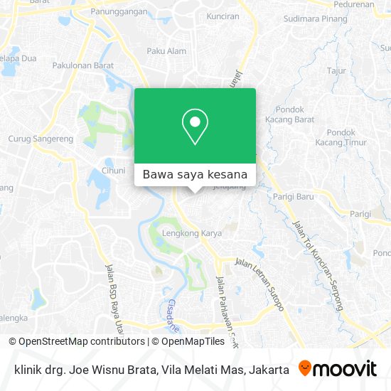 Peta klinik drg. Joe Wisnu Brata, Vila Melati Mas