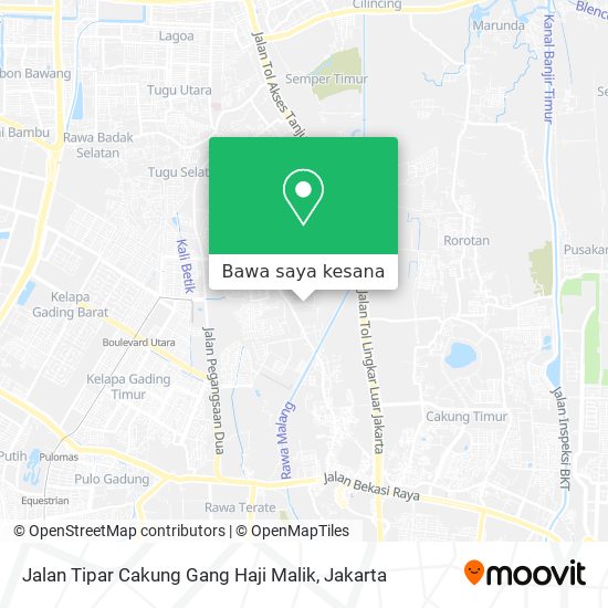 Peta Jalan Tipar Cakung Gang Haji Malik